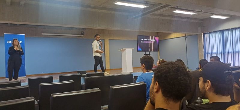 Palestra do Startup Day do Sebrae realizada na Fatec Ferraz de Vasconcelos